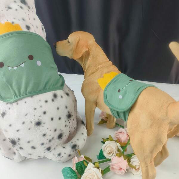 Male Dog Physiological Pants With Cartoon Design, Summer Pet Anti-Harassment Pants, Diapers For Dog Heat Season