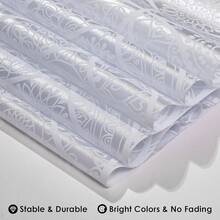 EstiloTendenciaDKTIE - PelíCula De Privacidad Boho Chic Para Ventanas Con Herramientas De InstalacióN, Suaviza La Luz, Reduce Los Rayos UV, PelíCula Decorativa Tipo Vidriera Para TeñIr Ventanas Para El Hogar, 17.7 XCalidad PremiumVersióN Mejorada - Blanco puro - Ver 7