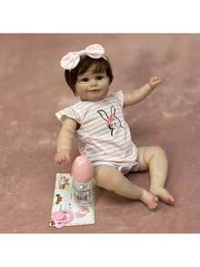 Decoración navideña Muñeca bebé Maddie recién nacida de 18 pulgadas, hecha a mano y realista, para regalos de Navidad, Body de tela (sin género) - muñeca maddie - Ver 5
