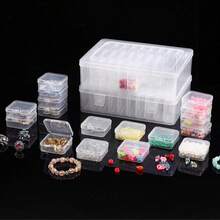 30Pcs Small Clear Plastic Storage Containers, 1 Large Craft Organizer Box, Mini Clear Bead Organizer Box, Transparent Storage Containers, Plastic Storage Cases, Craft Storage Box For Jewelry Making DIY Bracelets Beads Nails Screws Small Crafts