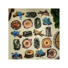 20pcs Mulun Wood Pile Theme Stickers Mobile Phone Stickers Item Decoration Stickers Handbook Material Stickers Premium Waterproof Vinyl Stickers For Scrapbooking, Journals, And Laptops - Decorative Scrapbook Supplies For Adults,For School Supplies,Back To School - Multicolor - View 4