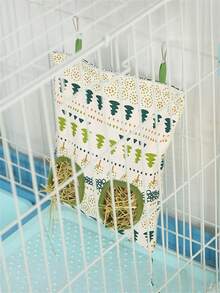 1Pc Hanging Feeding Bag Pet Hay Bag For Guinea Pigs Small Animal Feeder Rabbit 2 Holes/3 Holes Food Dispensers Container Bag Rack Cage Accessories,Dry Grass Feeder Pouch For Rabbit Small Animal Food Storage Bags Pet Feeding Multipurpose Guinea Pig Supplies - Multicolor - View 6