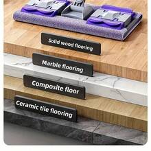 Extra Large 14" Professional Dust Mop Floor Cleaning System, Flat Mop Set With 2 Reusable Washable Pads - Microfiber Mops For Hardwood, Laminate, Tile Cleaning, Adjustable Telescopic Stainless Steel Handle With 360° Rotation, Self-Wringing Wet & Dry Clamp, Suitable For Cleaning Bedroom, Kitchen, Bathroom, Living Room And Walls - Multicolor - View 8