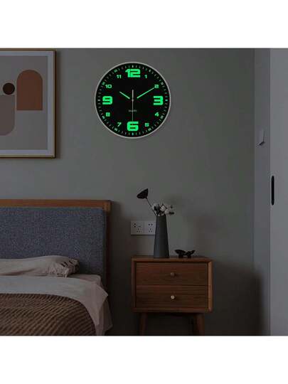 Glow In The Dark Wand Clock, Creative Silent Living Room Bedroom, Home Kitchen, Office Easter Friend "10" 12 "(No Battery) (Needs To Absorb Enough Verlichting Energy Shine),Home ,Room Klok Bedroom Dormitory Back School view 5