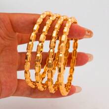1 pieza Brazalete de moda para mujer de Medio Oriente, joyería nupcial de lujo para damas de Arabia Saudita y Dubái