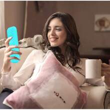 2 Pack Remote Case Battery Cover For  Roku Smart TV Steaming Stick Remote Silicone Protective Controller Universal Sleeve Skin Glow In The Dark Blue And Green - GreenandSky - View 6