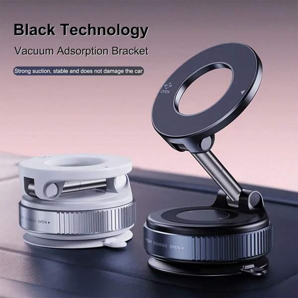 2025 Upgraded Vacuum Magnetic Car Phone Holder, 360° Reinforced Ultra Suction Cup Phone Mount For Car, Travel, Gym, Table - Adjustable And Rotatable Stand, Phone Holder Modern Phone Stand | Adjustable Stand