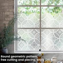 EstiloTendenciaDKTIE - PelíCula De Privacidad Boho Chic Para Ventanas Con Herramientas De InstalacióN, Suaviza La Luz, Reduce Los Rayos UV, PelíCula Decorativa Tipo Vidriera Para TeñIr Ventanas Para El Hogar, 17.7 XCalidad PremiumVersióN Mejorada - Blanco puro - Ver 5