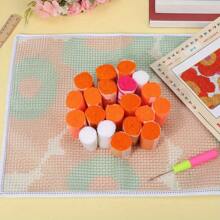 Kits de ganchillo de lazo para niños y adultos para manualidades de alfombras DIY, artesanía, alfombras para decoración del hogar, regalos festivos, Girasol 20.47in*14.96in 52cmx38cm