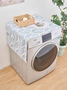 1/2 piezas Funda de tela moderna y minimalista de estilo nórdico para electrodomésticos, con estampado geométrico en forma de diamante en color azul, apta para decoración del hogar, microondas y electrodomésticos de cocina