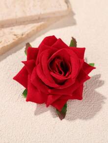 2个/1个玫瑰花发夹，女士玫瑰花发饰，婚礼发夹，弗拉明戈舞者（红色），梳子，侧梳，学生用品，头部饰品