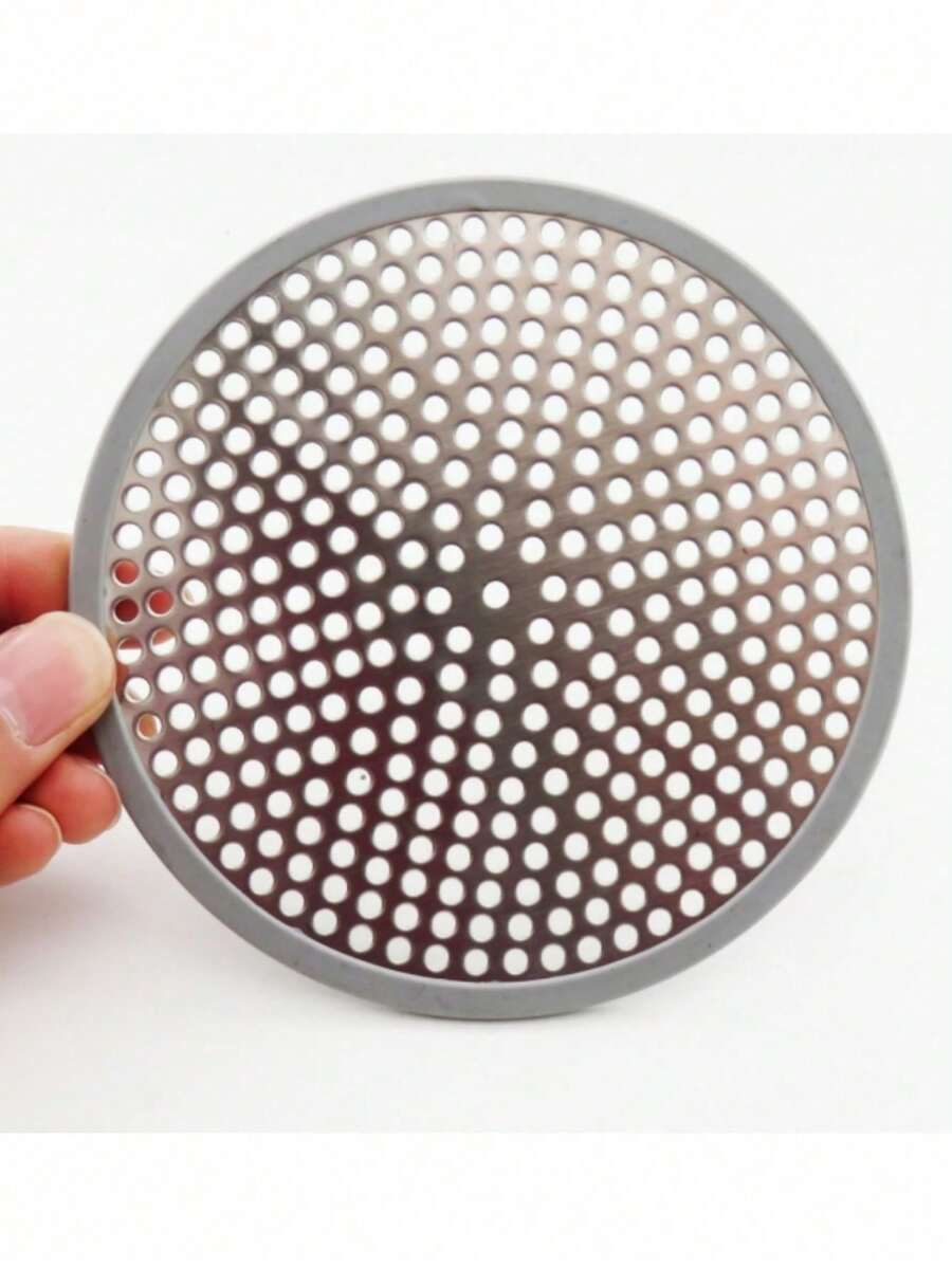 304不锈钢地漏盖浴室卫生间毛发收集器洗脸盆毛发过滤器堵塞家居浴室装饰秋季装饰返校 - 銀色 - 查看 1