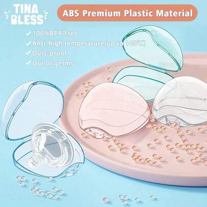 4pcs Pacifier Cases, Pacifier Storage Boxes, Travel Pacifier Holders