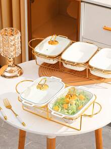 1 套陶瓷盘子、烤箱托盘炊具适用于家庭餐厅厨房，适用于面包、火鸡、奶酪、披萨、户外、婚礼、派对、礼物、生日