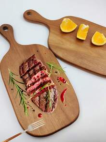 1/2pcs木制创意菜板，侧肩拍水钻板，实木面包板，披萨板，寿司板，水果菜板不对称双面菜板，水果盘，小吃盘，餐具盘，餐桌装饰盘 - 多重規格 - 查看 10