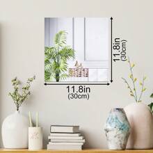 1 pieza/3 piezas Espejo autoadhesivo y extraíble de acrílico para decoración del hogar, pegatinas de espejo decorativas, pegatinas de panel de espejo flexible para decoración de habitaciones, sin necesidad de fuente de alimentación, para decoración del hogar, gimnasio, baño, sala de estar, dormitorio, tocador y regalos decorativos, cumpleaños, graduación, pegatinas personalizadas, decoración de oficina, decoración estética de habitaciones, espejo de Body entero