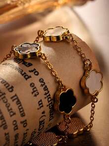 Newsoul 1件优雅925纯银串珠十字架项链，女士珠宝，女友礼物，精致珠宝 - 金色 - 查看 9