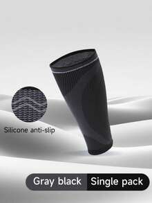 1 件针织运动压缩腿套，适合跑步、健身、跳绳、骑自行车、长防滑小腿套 - 需要两件，购买两件 - 彩色 - 查看 16