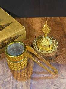 1 pieza/set Un quemador de incienso de hierro forjado simple y elegante. Con tapa, quemador de aromaterapia, decoraciones, quemador de incienso, quemador de incienso, perfume para el hogar, decoración del hogar. Es adecuado para la decoración del hogar, dormitorios, salas de estar (como centros de mesa), oficinas, lugares de yoga y fiestas para crear una atmósfera elegante. También se puede usar para la decoración de templos.