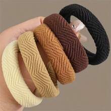 20 件大胆咖啡色高弹力发带，加厚无缝马尾辫夹，发圈，发绳，橡皮筋