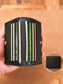Porta Tarjetas Multicolor con Botón de Presión, Múltiples Ranuras para Tarjetas Bancarias, Identificación, Licencia & Tarjetas de Visita, Ultra Delgado & Resistente a Arañazos, Ideal para el Transporte. - Multicolor - Ver 12