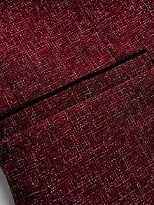 Áo khoác vest nam cổ nhọn, cài một hàng khuy, thường ngày - Đỏ - Xem 5