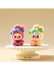 Lindo conejo de peluche en versión Q, decoración de escritorio con temática, mini figura, regalo creativo - Multicolor - Ver 6