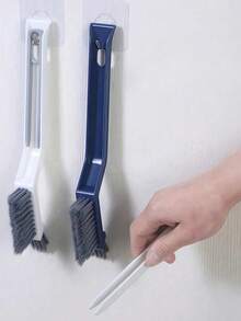 1 pieza Cepillo de limpieza para el baño, cepillo para ranuras, cepillo de limpieza multifuncional, cepillo de limpieza de ventanas con clip para centros comerciales, cepillo de limpieza de ranuras multifuncional para la cocina, artículos de limpieza, adecuado para la cocina y el baño
