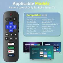 2+2 Packs Replacement Remote Control For Roku TV With Silicone Cover Universal Remote For  Hisense Onn Westinghouse  Roku Smart TVs (Not For Roku Stick Box) - 2Remote+GlowBlueCover+GlowGreenCover - Xem 3