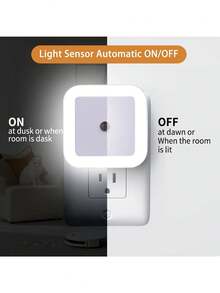 【智能夜灯】自动开关智能夜灯 - 插电式夜灯，从黄昏到黎明自动亮起，适用于卧室、浴室、走廊、厨房