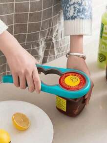 1pc 4-In-1 Multi-Function Bottle Opener And Can Opener - Portable, Non-Slip Handle, Convenient For Kitchen And Bar Use - Ideal Party Favor And Gift, Suitable For All, Elderly-Friendly, Kitchen Tool, Cooking Accessories, Household Kitchen Supplies, Thanksgiving Gift, Kitchen Gadget | Ergonomic Can Opener | Durable Plastic (Random Color Style)