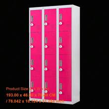 12-Door Storage Locker With 3-Digit Combination Lock - Ideal For Office, Gym, Shed, School, And Home Organization