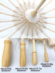 1/5/10件复古白色创意女士空白纸质遮阳婚礼伞 - 木柄，无需电源，非常适合婚礼、拍照、化妆、派对、海滩装饰。婚礼纪念品，伴娘团装饰伞，复古纸扇。