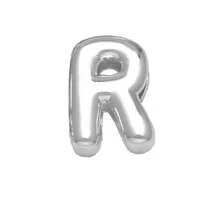 26个字母光滑手链，适合女性，DIY名字手链，镀金首饰 - 銀色 - 查看 30