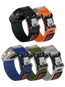 chinbersky 1 条装耐用尼龙 Apple Ultra 2 表带 49 毫米，兼容 Apple 46 毫米、45 毫米、44 毫米、42 毫米，适用于 Ultra/Ultra 2 和系列 10/9/8/7/6/5/4/3/SE，编织设计运动环带