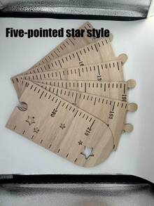 1pc/ Nordic Wood Height Ruler For Home/Wooden Measuring Ruler For Children's Room Decoration/Children's Height Indoor Altimeter, Stickers, Wall Decal, Vinyl Decal For Home Decorations, Spring Decoration Items Refresh Your Home, Festival Decoration Stickers Gifts Birthday Graduation - Multicolor - View 7