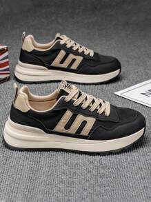 2025新款男士休闲帆布鞋，百搭一脚蹬运动鞋，轻便软底运动鞋，透气慢跑运动鞋 - 米黑 - 查看 4