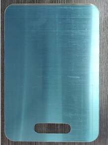 1pc Stainless Steel Dual-Sided Cutting Board - 100% Pure Titanium Kitchen Chopping Board, Hygienic & Durable Front Edge, Japanese Medical Grade Titanium 2-In-1 Kneading & Rolling Board, For Meat, Vegetables, Fruits - Ideal Kitchen Accessory! Random Color