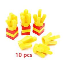 Juguetes de decoración con forma de hamburguesa de carne y papas fritas, para decoración de fiestas festivas y regalos de fiestas con amigos. Todos los colores se envían de forma aleatoria - Multicolor - Ver 8