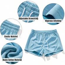 Shorts de entrenamiento para hombres con tiro de 3 pulgadas - Lago azul - Ver 3