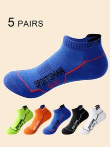 5 Pasang Kaos Kaki Pendek Olahraga Pria Berkualitas Tinggi, Bahan Jala Bernapas, Ukuran 39-44 - MultiWarna - View 14