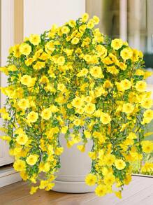 1/2/4 Stück künstliche Außenpflanze mit Eukalyptus und Seidenmorgenruhblume, UV-beständig, grüne Pflanzen für Jahrestag, Abschlussfeier, Hochzeit, Familie, Büro, Veranda, Garten, Hof, Wand, Frühling/Sommer Dekoration