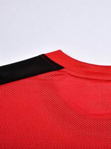 Men's Sports Referee Uniform, Comfortable Sports Training Shirt For Football, Badminton, Table Tennis, With Breathable Short Sleeve And Pockets