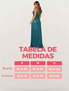 Long Green Glitter Slit Dress – Perfect For Parties, New Year's Eve And Graduations - 綠色 - 查看 7
