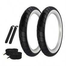 Pair Of Bicycle TIRE Fat Bike BMX/Electric Slick Clincher TIRE In 24 X 4.1/4 Black/White SIDEWALL(2) Tires W/Tubes  TIRE LEVERS P1077