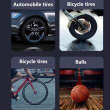 Portable Wireless Car Tire Inflator Pump, Smart Digital Display Air Compressor, Multi-Function Tire Inflation Pump With Pressure Gauge, Rechargeable Cordless Car Tire Inflator - Multicolor - View 6