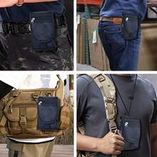 YYWSH-Belt Tool Pouch Holster Multitool Organizer Pouch For EDC Gears Cellphone Case Maezar Utility Sheath Bag Nylon Tactical Tool Bag For Men Small Pocket Phone Holder With DRing Zipper Black J1g1 - màu đen - Xem 6