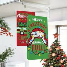 A 2pcs Set Of Christmas Themed Towels Designed With A Simple Christmas Tree And Candy Pattern Print, Machine Washable, Heat-Resistant, Absorbent And Reusable, Suitable For Room Decoration, Kitchen And Bathroom Towels, Party Decoration, Home Decoration, And Ideal Christmas Gift. - Multicolor - View 9
