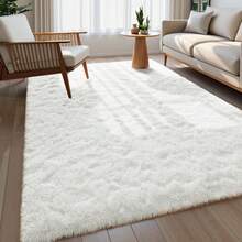 1pc, Soft Area Rugs For Bedroom Fluffy, Non-Slip Fuzzy Shag Plush Soft Shaggy Bedside Rug, Tie-Dyed Living Room Carpet For Girls Kids Baby Teen Dorm Home Decor, Bedroom Living Room Nursery Room Rug , Easy-Care Home Accent - Rainbow Tie Dye - View 16