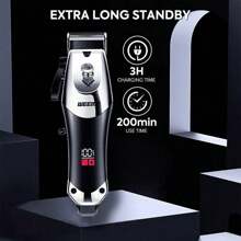 Professional 2-Piece Hair Clipper Set For Men And Women With LED Display For Home And Barber Shop, Washable And Precise Control